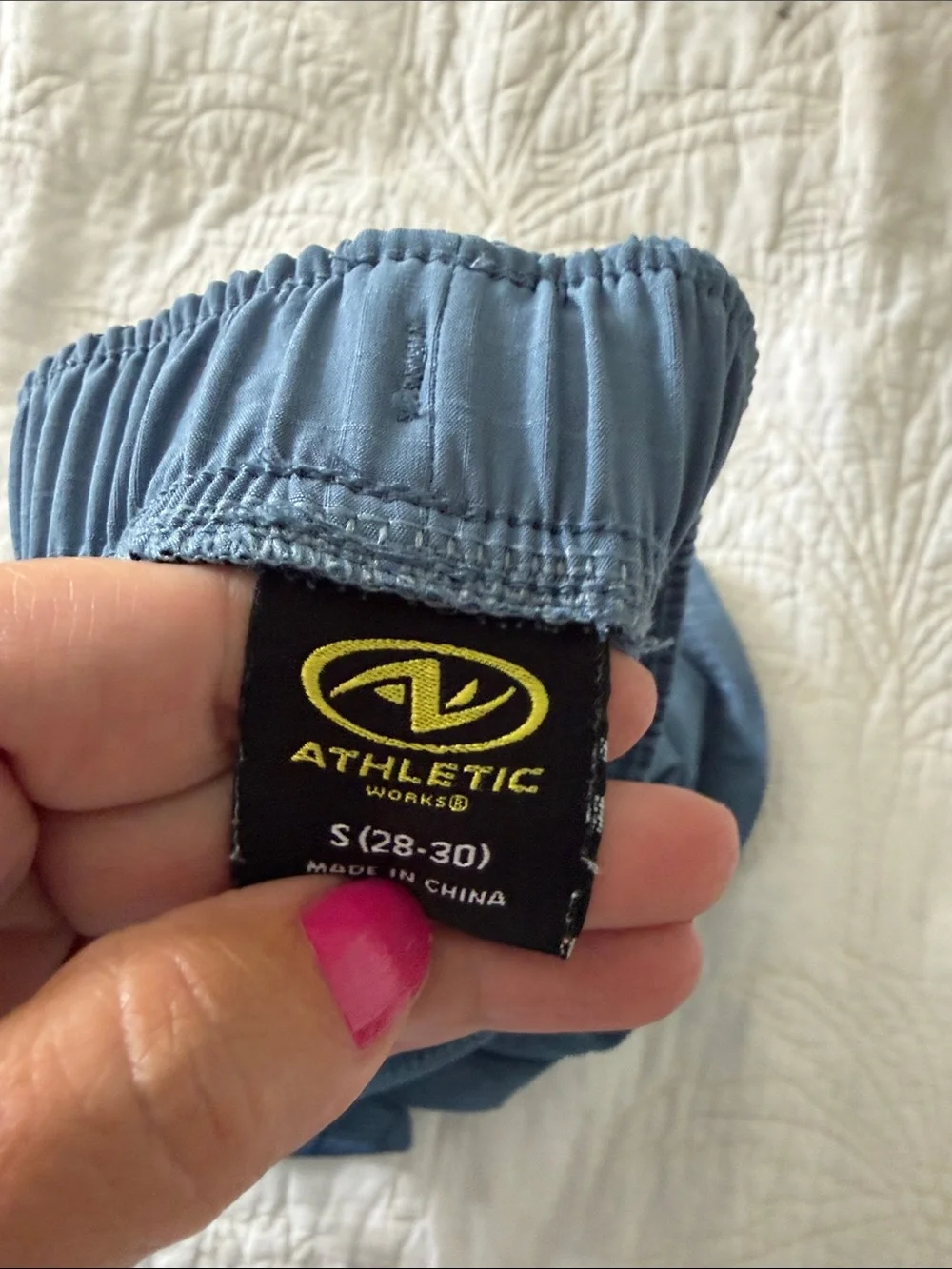 Athletic Works Men's Dual-Pair Drawstring Shorts in Blue and Black